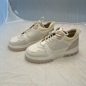 Call It Spring Cream and Tan Women's Sneakers